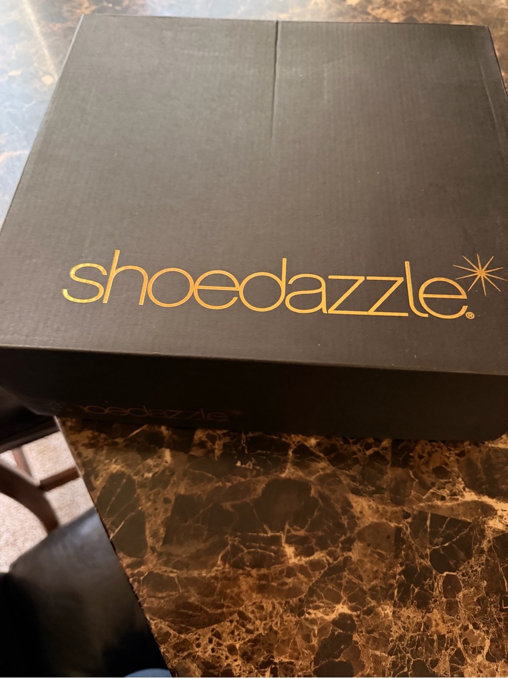 NIB ShoeDazzle Roxi Women’s Size 7 Tibetan Red Platform Loafers Gold Horsebit - Picture 9 of 9